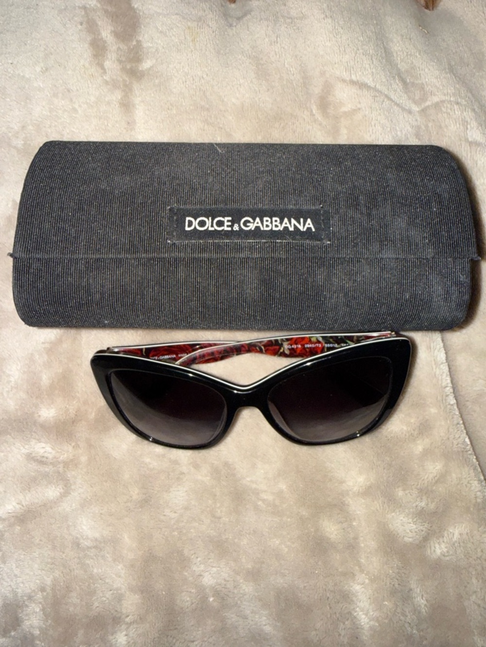 Dolce & Gabbana Red Floral Acetate Sunglasses - DG4216 - Picture 2 of 5